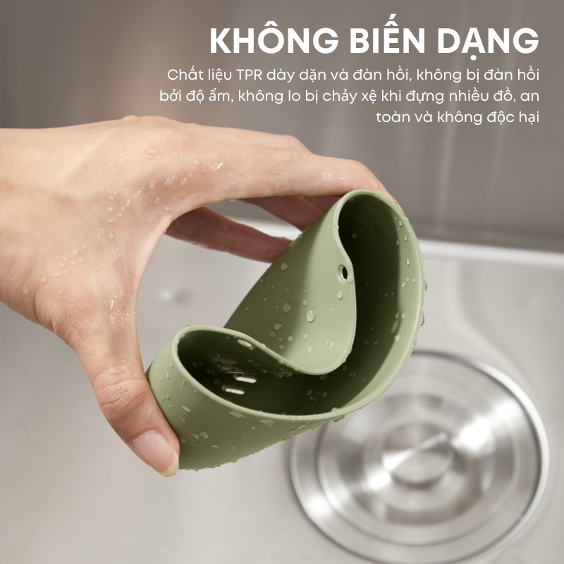 Giỏ treo đựng đồ nhà bếp nhà tắm cao cấp KooBee - Giỏ treo bồn rửa bát có rãnh thoát nước | 261