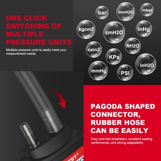 (Bảo hàng 1 năm)HABOTEST HT636 Thiết bị kiểm tra áp suất không khí phát hiện sự cố hệ thống áp suất khí Màn hình LCD có