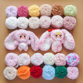 Len Lông Thỏ cuộn 100g (móc Baby Three, Thỏ Jelly Cat)