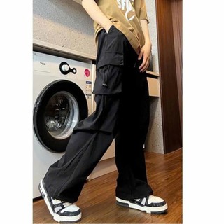 Quần Dài Ống Rộng Vải KaKi Loại Đẹp Túi Hộp Cạp Chun Dây Rút Dễ Phối Đồ lên form cực k1