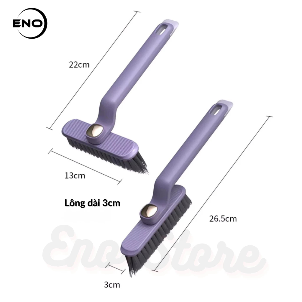 Chổi cọ nhà vệ sinh thông minh xoay 360 độ, cây chà sàn nhà tắm kèm nhíp gắp vệ sinh cống đa năng