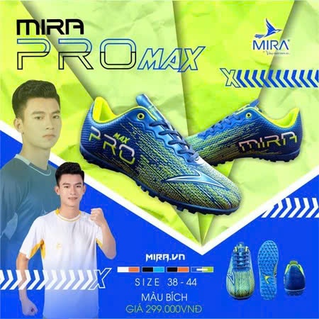 (Khâu Full Đế) Giày Bóng Đá Cao Cấp Chính Hãng Mira Promax Trẻ Em - Người Lớn - Bám Sân Tốt
