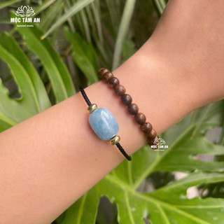 Vòng tay trầm hương Mộc Tâm An Sánh Chìm và Trầm Tốc hạt tròn đơn- 6mm & 8mm - Vòng tay Nam Nữ