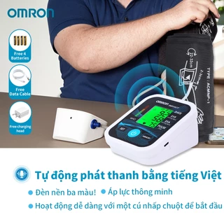 máy đo huyết áp omron Chính Hãng ( Giọng nói Tiếng Việt) Đo nhịp tim và huyết áp tự động chính xác cao