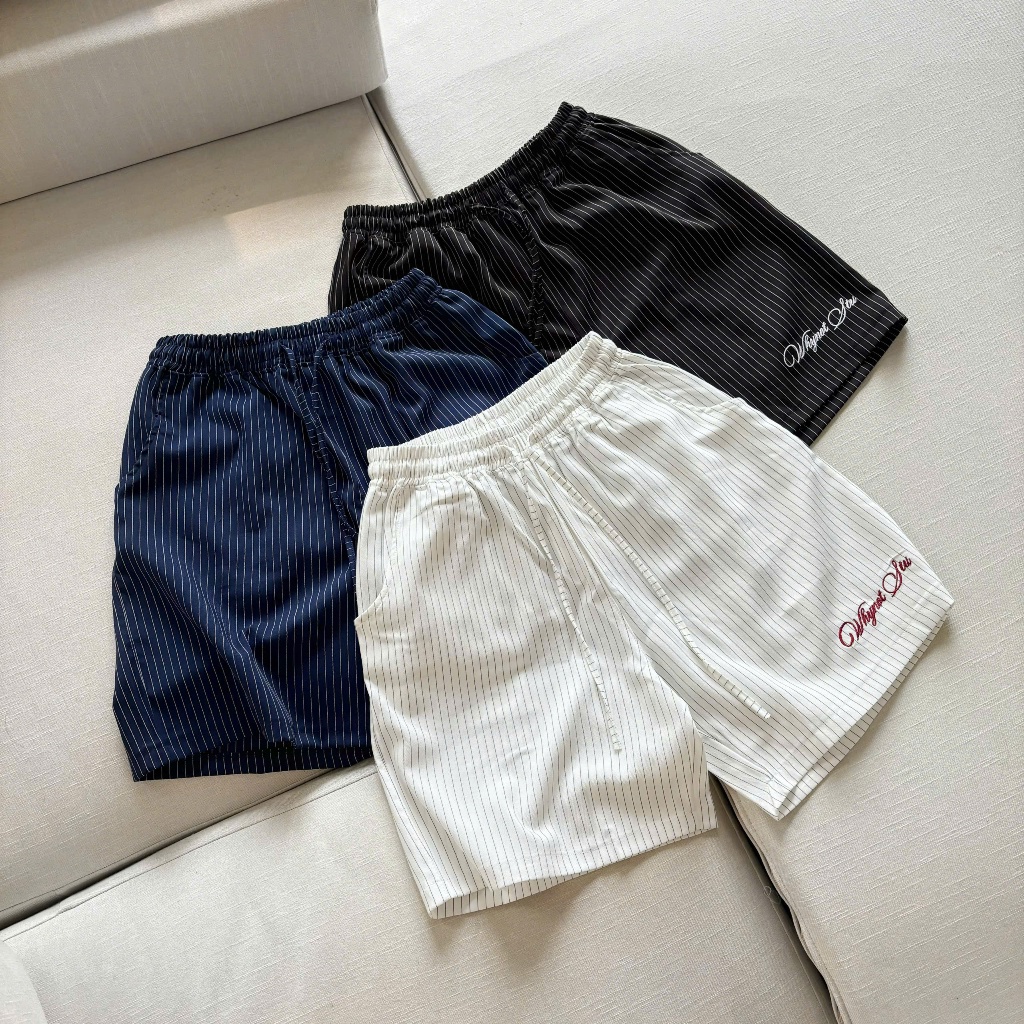 WNS Striped Short - Quần short ống rộng hình thêu nổi Local Brand WNS ...