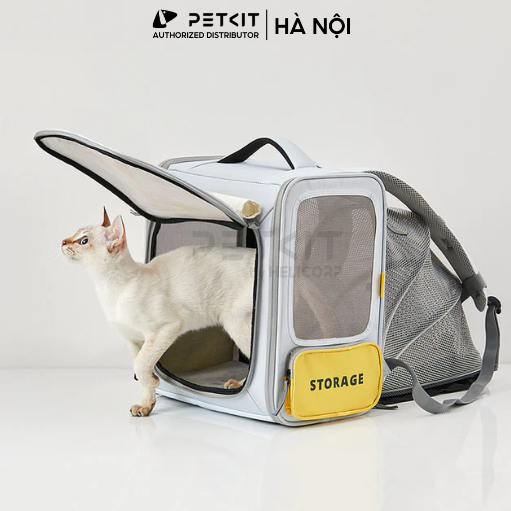 Ảnh Balo du lịch cho chó mèo Petkit xZone bản mới 2025 chất liệu Vải chống nước rộng, thoáng 2