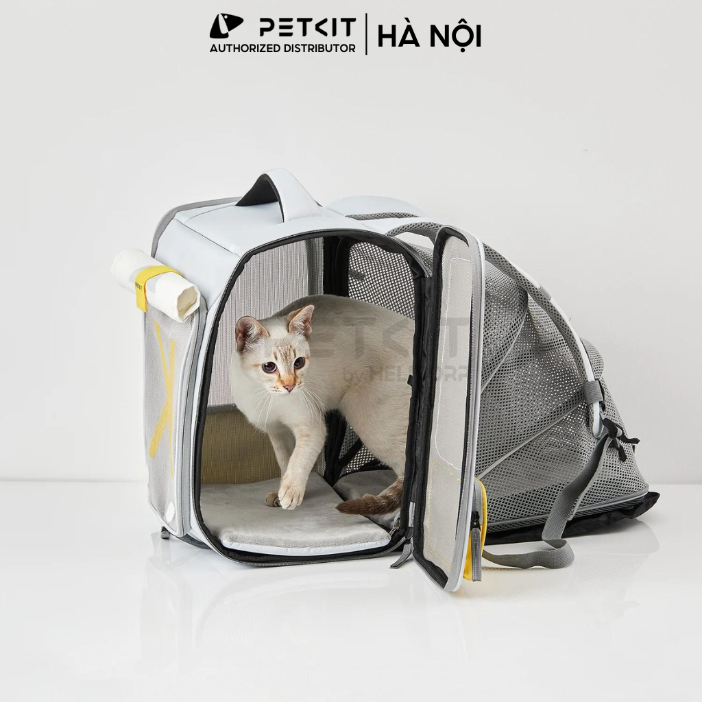 Ảnh Balo du lịch cho chó mèo Petkit xZone bản mới 2025 chất liệu Vải chống nước rộng, thoáng 3
