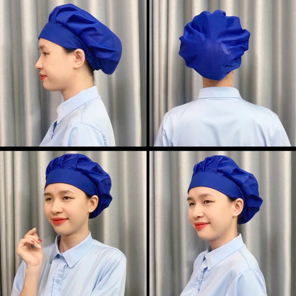 Nón Lưới Công Nhân Unisex - Giữ Tóc Gọn Gàng Cho Môi Trường Bếp, Nhà Máy Sản Xuất