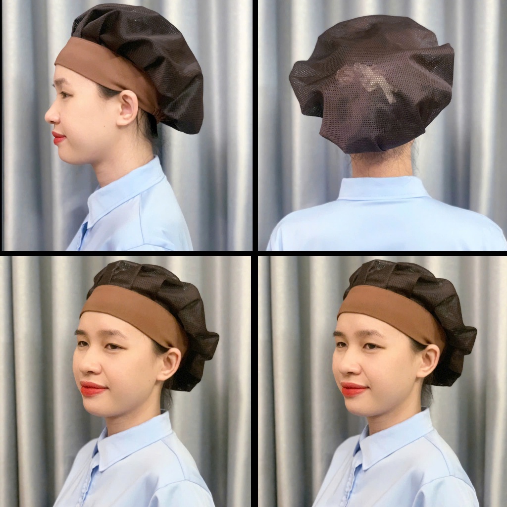 Nón Lưới Công Nhân Unisex - Giữ Tóc Gọn Gàng Cho Môi Trường Bếp, Nhà Máy Sản Xuất