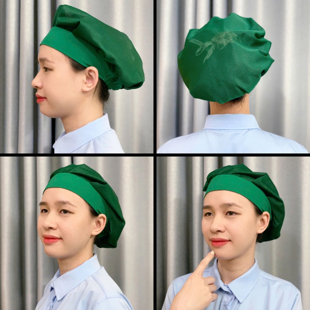 Nón Lưới Công Nhân Unisex - Giữ Tóc Gọn Gàng Cho Môi Trường Bếp, Nhà Máy Sản Xuất