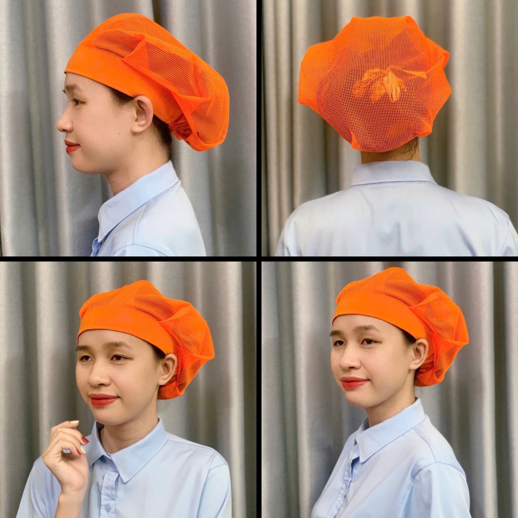 Nón Lưới Công Nhân Unisex - Giữ Tóc Gọn Gàng Cho Môi Trường Bếp, Nhà Máy Sản Xuất