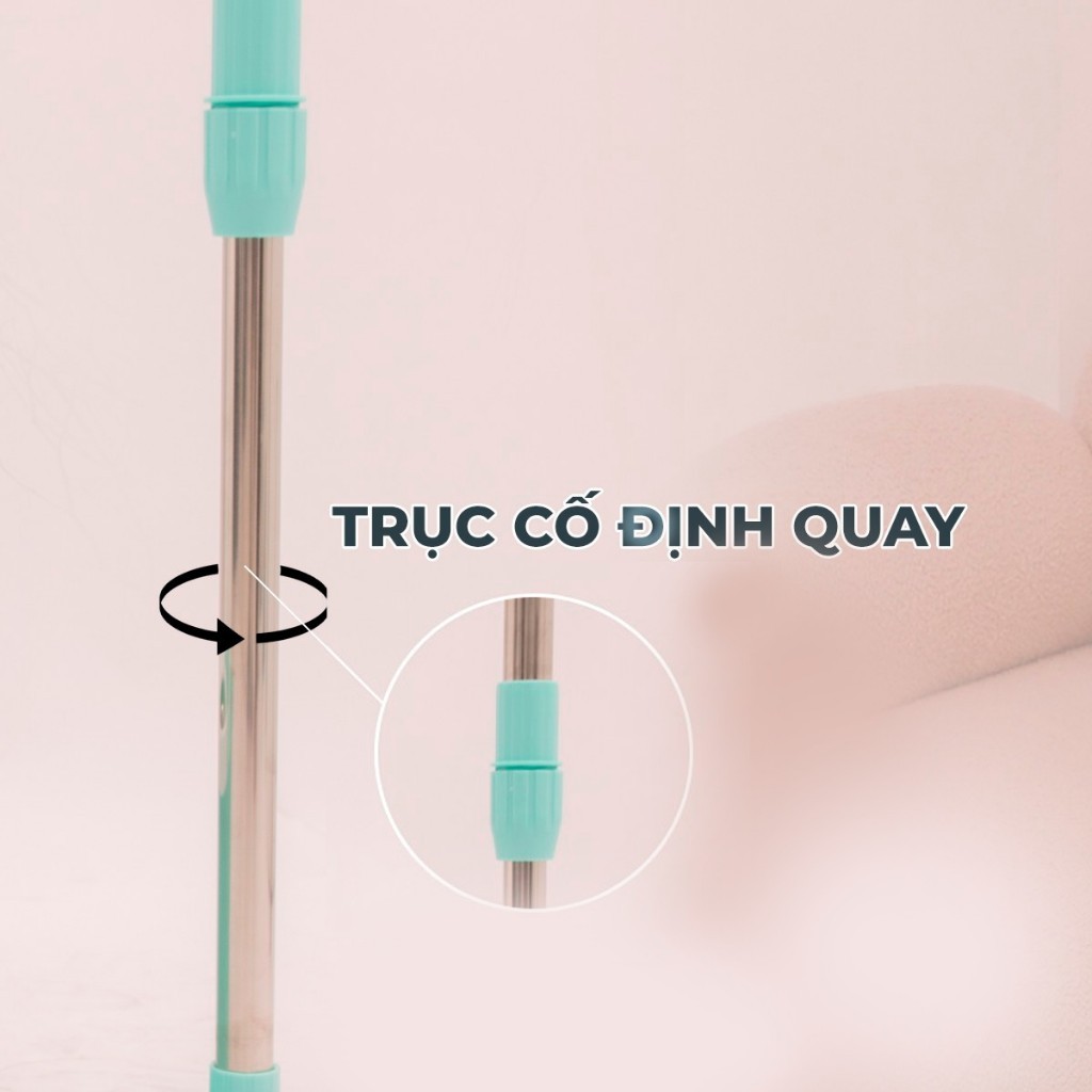 [Võ Hà Linh x MyJae] Bộ Lau Nhà MyJae Sợi Microfiber Xoay 360 Độ Thông Minh, Lau Sạch, Nhanh Khô 134cm Bền Sạch