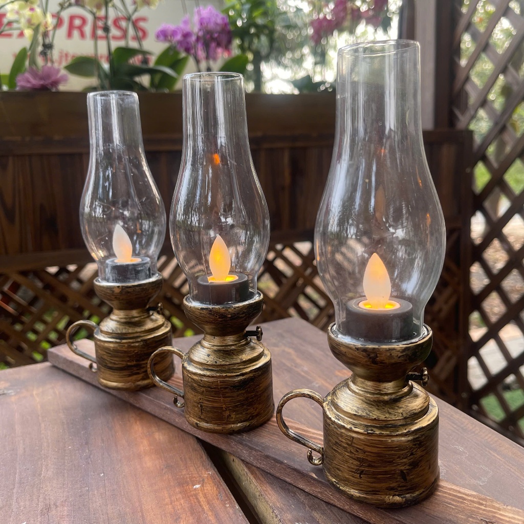 ĐÈN DẦU PIN, ĐÈN DẦU PHONG CÁCH RETRO ,ĐÈN NGỦ ĐÈN TRANG TRÍ TIỆC PARTY DÃ NGOẠI NGOÀI TRỜI | BigBuy360 - bigbuy360.vn