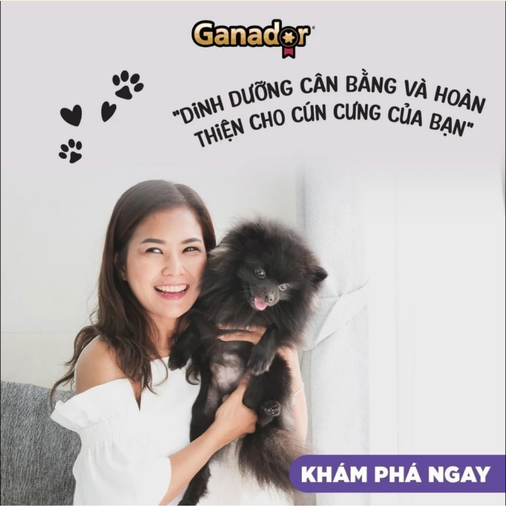 Hạt Ganador Premium cho chó con vị Sữa&DHA 3kg và 400g tăng cường miễn dịch, giúp xương chắc khỏe
