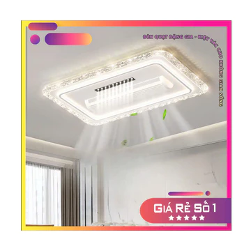 Quạt đèn ốp trần hiện đại nhất 2025 - Đèn quạt ốp trần không cánh xoay đảo 180 độ dành cho phòng khách - phòng ngủ