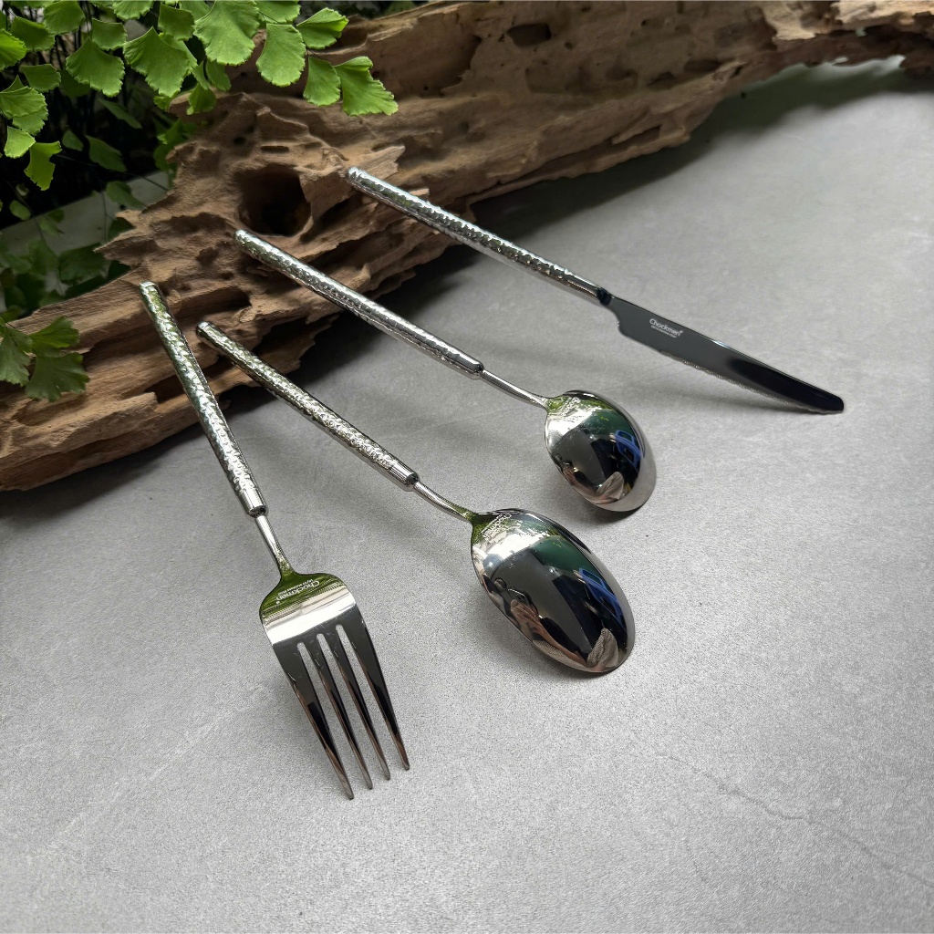 Set Thìa Dao Dĩa CHOCKMEN Inox18/10 Cao Cấp Thìa Dĩa Dao Thìa Bánh Thìa Phở Dĩa Hoa Quả SET SẦN TRÒN