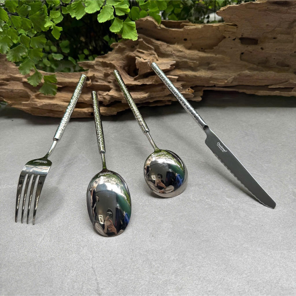 Set Thìa Dao Dĩa CHOCKMEN Inox18/10 Cao Cấp Thìa Dĩa Dao Thìa Bánh Thìa Phở Dĩa Hoa Quả SET SẦN TRÒN