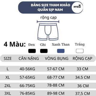 Combo 3 Quần Sịp Nam Cao Cấp Chất Cotton Nhà Hyogo QSN43