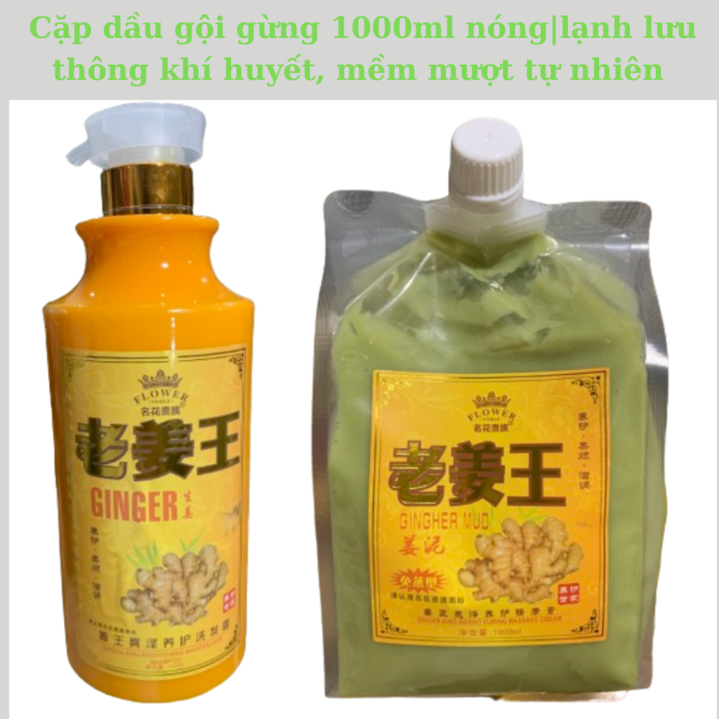 Cặp dầu gội gừng [ HÀNG SIÊU CẤP 1000ML] mềm mượt, mọc tóc | Shopee ...