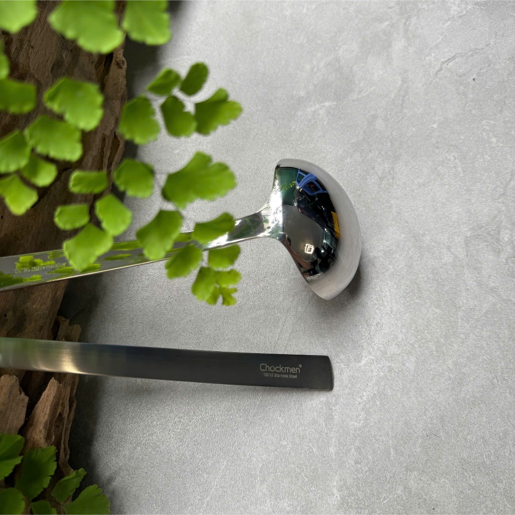 Muôi Canh CHOCKMEN Inox 18/10 Siêu Dày Muỗng Múc Canh Thìa To Muôi Canh Vá Nhà Bếp Nguyên Khối