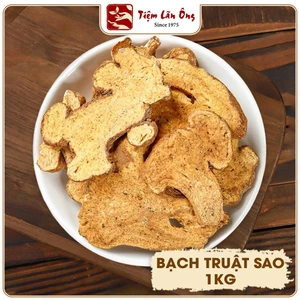 Bạch truật sao vàng, hạ thổ 1kg, thái lát, khô, thơm, sạch - Tiệm Lãn Ông