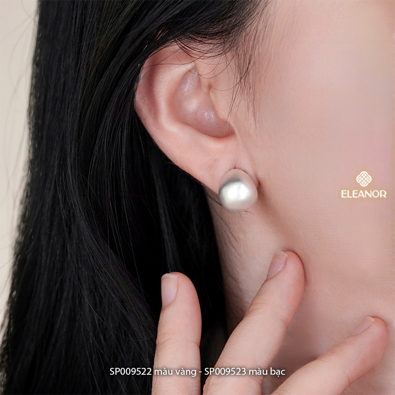 Bông tai nữ chuôi bạc 925 Eleanor Accessories hình cầu basic phụ kiện trang sức khuyên tai 9522