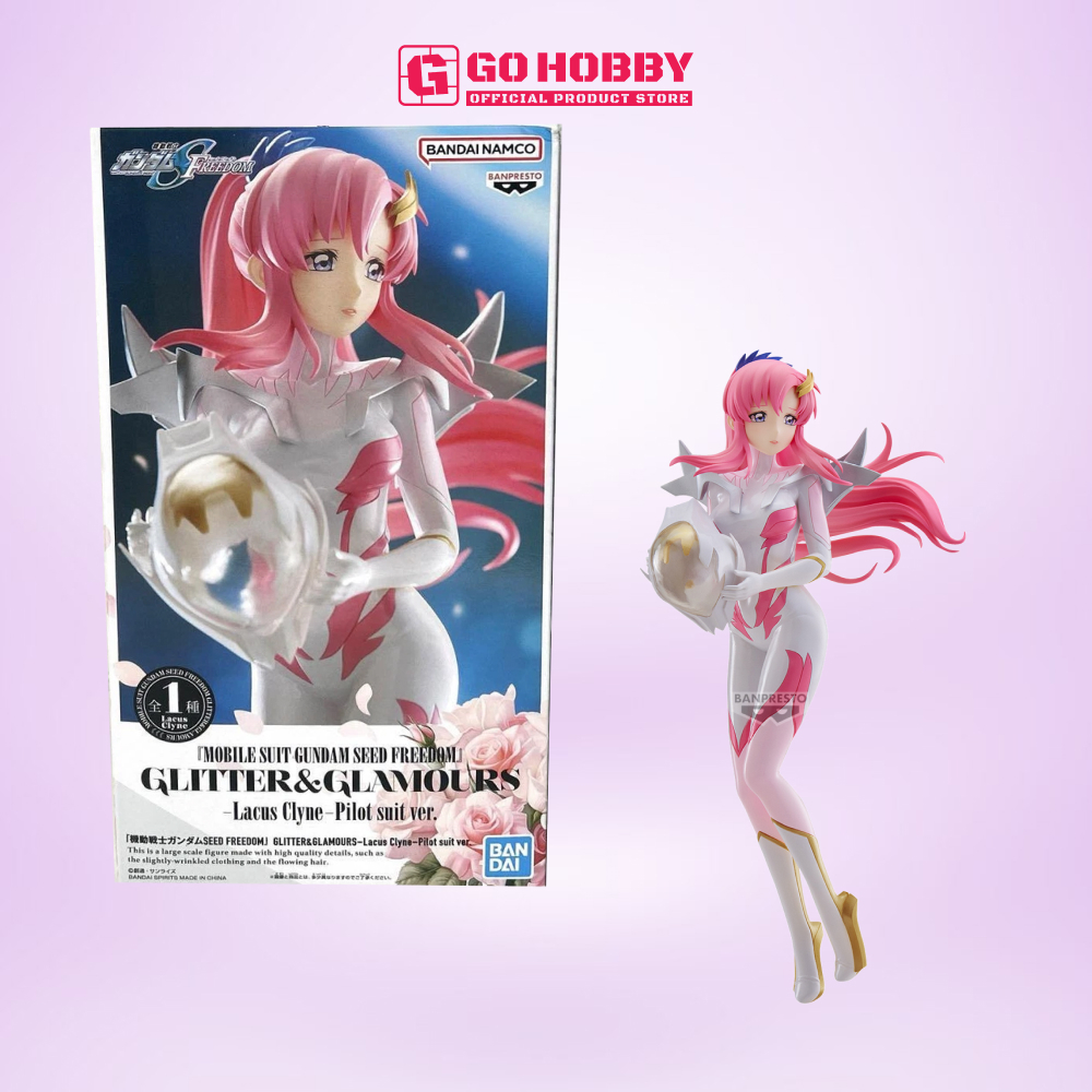 Banpresto Lacus Clyne Mobile Suit Gundam Seed Freedom, Glitter&Glamours, Pilot Suit Ver. BP28641P Multicolore, 22 cm, statuetta da collezione, ottimo per i fan degli anime