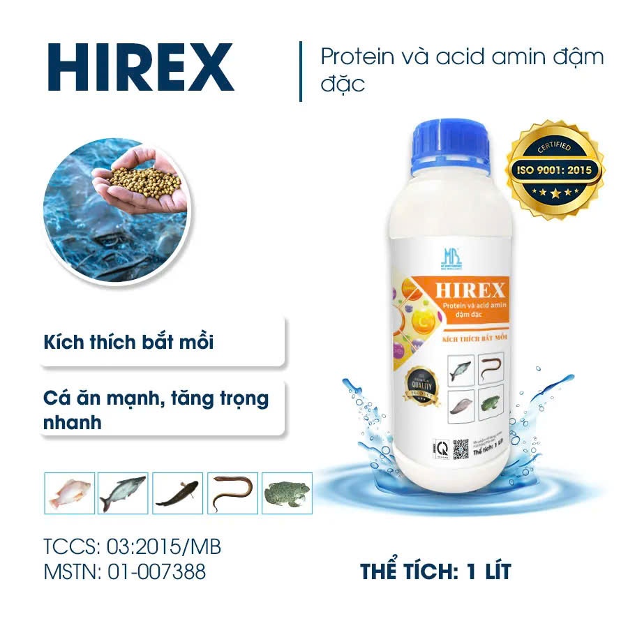 HIREX 1 Lít – Giải Pháp Tăng Trọng Cá, Chống Còi, Kích Thích Bắt Mồi ...