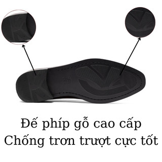 Giày da nam Oxford Captoe công sở da bò non chính hãng FttLeather, giày tây cao cấp đế phíp gỗ F0302