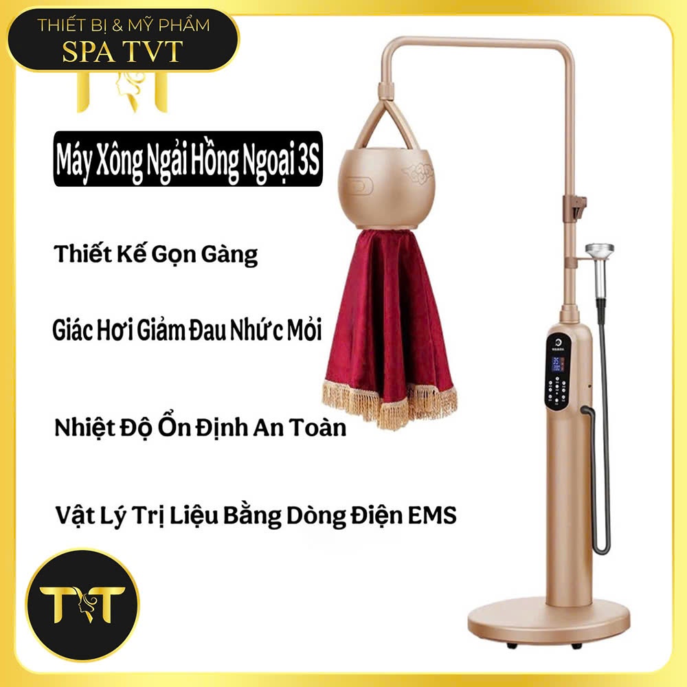 MÁY XÔNG NGẢI CỨU KHÔ TVT XN3 XN3S, MÁY XÔNG HỒNG NGOẠI DƯỠNG SINH, LÀM ẤM CƠ THỂ, HỖ TRỢ THƯ GIÃN