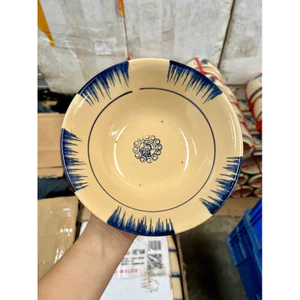 Tô Gốm Xưa Phết Xanh Nam Bộ - Tô Lỡ Tượng Size 19cm - Đựng Bún - Phở - Gốm Xưa Lái Thiêu Cho Người Hoài Niệm