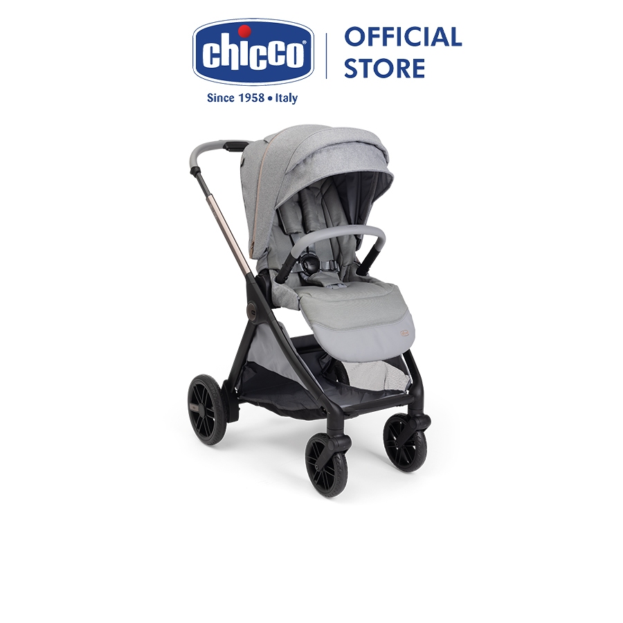 Xe đẩy 2 chiều gấp gọn tự động Chicco Bellagio - Màu be ánh kim/Màu ghi đá