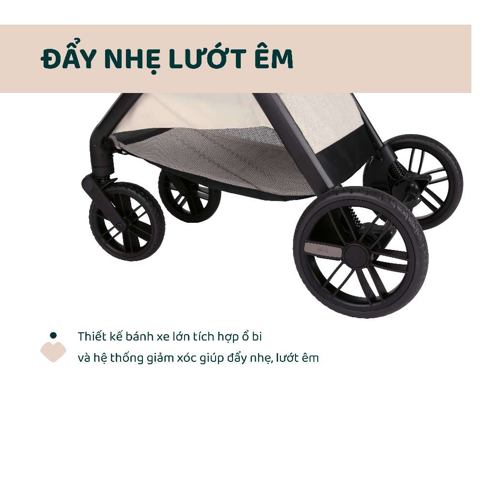 Xe đẩy 2 chiều gấp gọn tự động Chicco Bellagio - Màu be ánh kim/Màu ghi đá