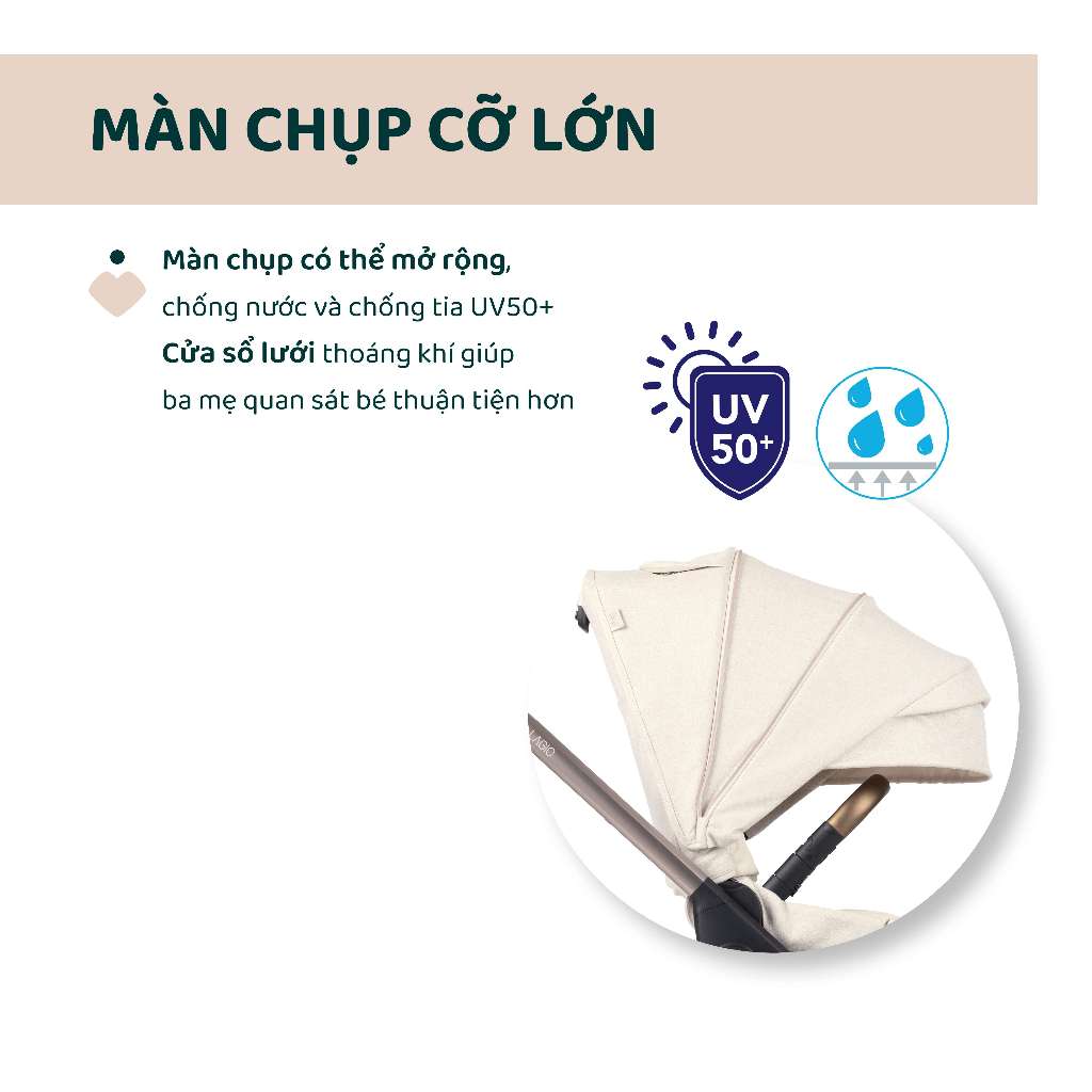 Xe đẩy 2 chiều gấp gọn tự động Chicco Bellagio - Màu be ánh kim/Màu ghi đá