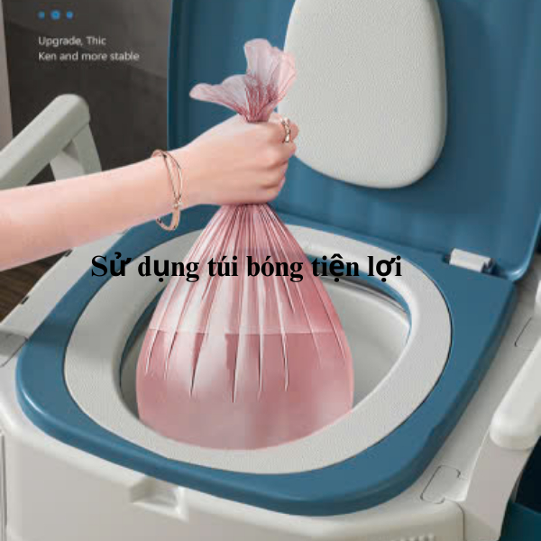 Bồn cầu di động cho người già , người bệnh , người đi lại khó khăn có tay vịn , tải trọng 100kg