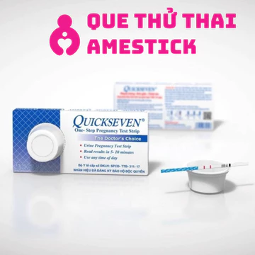 Que thử thai Quickseven 2 vạch chính xác Test thử thai hai vạch sớm nhanh hiệu quả tức thì