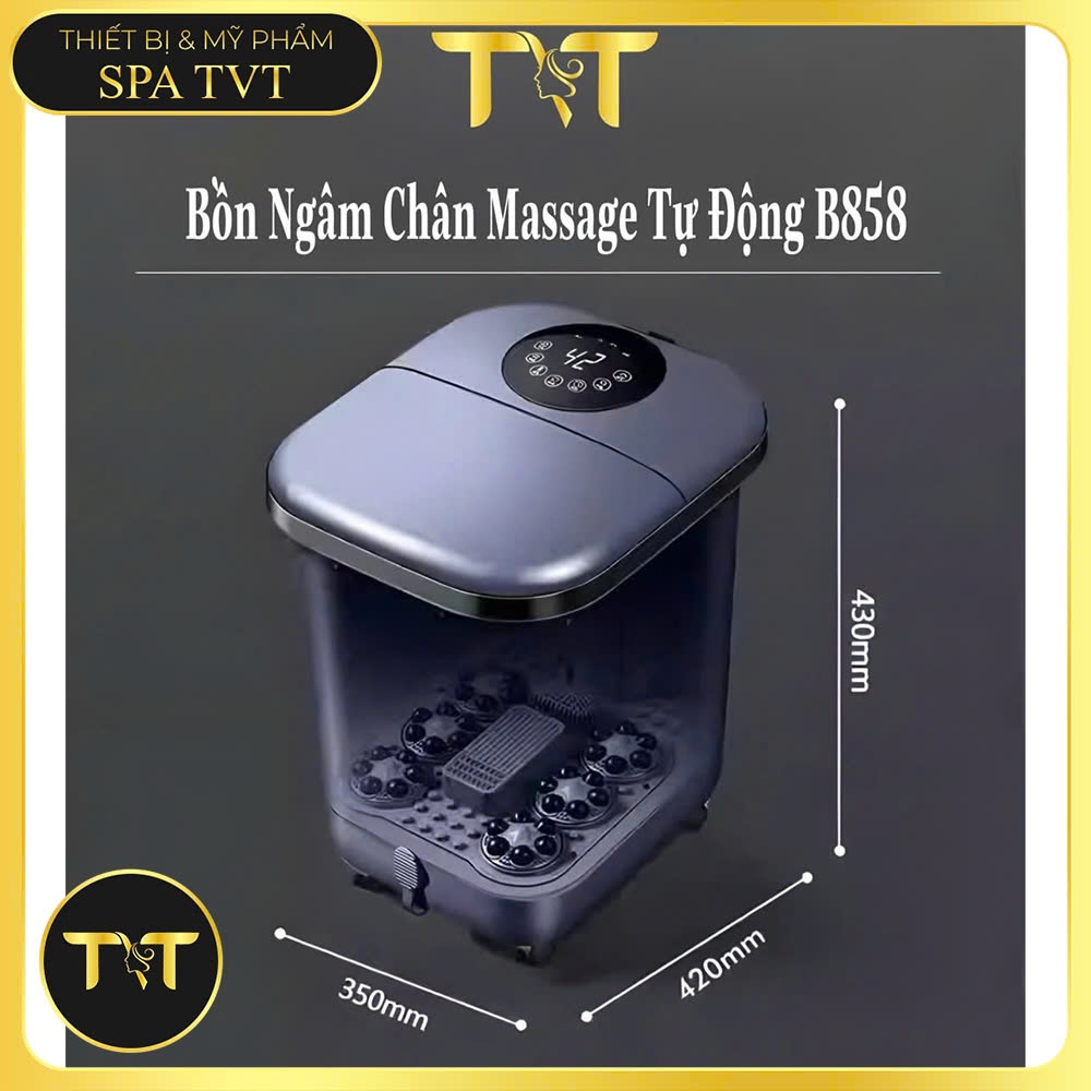 BỒN NGÂM CHÂN MASSAGE TỰ ĐỘNG B858 KY2101 KY2206, CON LĂN TỰ ĐỘNG, LÀM NÓNG NƯỚC, KHỬ KHUẨN
