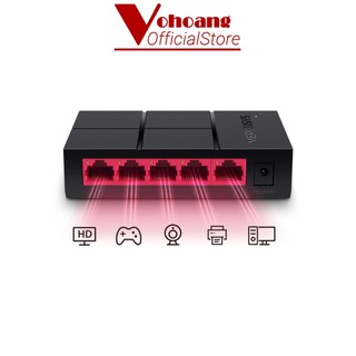 Switch Để Bàn 5 Cổng Gigabits Mercusys MS105G RJ45 10/100/1000Mbps Thiết kế nhỏ gọn, Cắm và Dùng