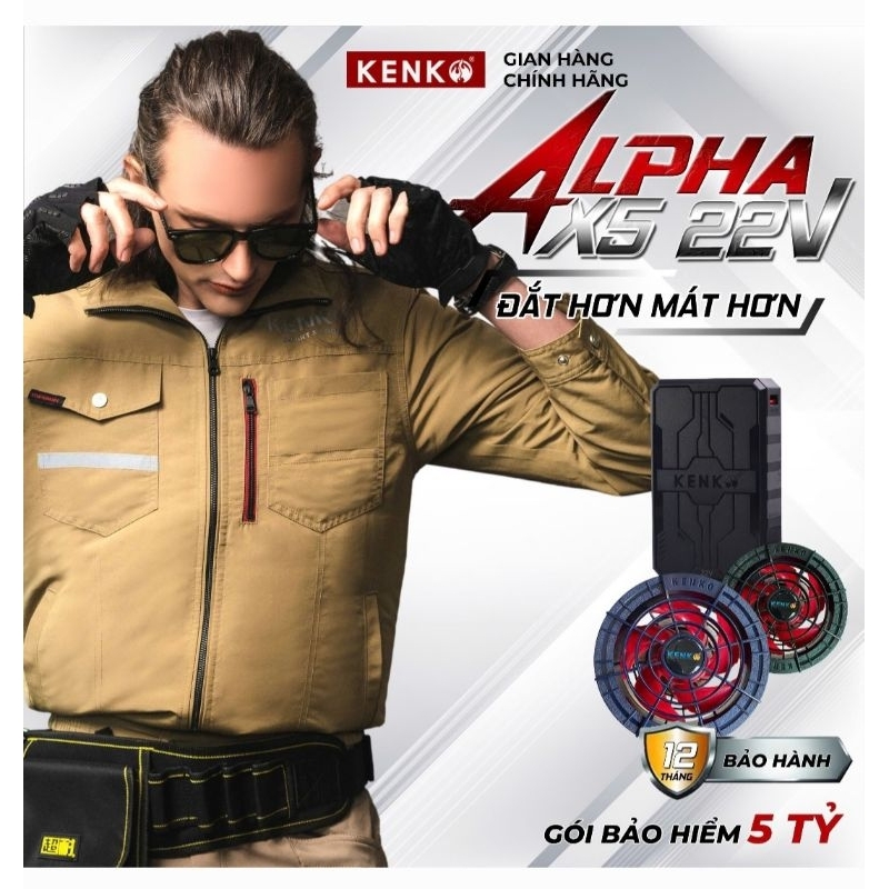 [KENKO STORE] ÁO ĐIỀU HÒA KENKO 22V ALPHA X5. Bảo hành 12 tháng!