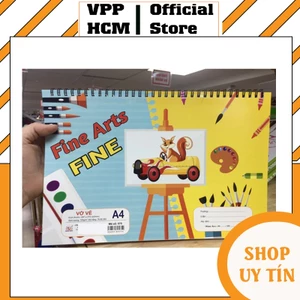 Vở vẽ gáy lò xo A4 xấp 20 tờ ĐL 100 ( giấy trắng ) MC 575, ruột trắng
