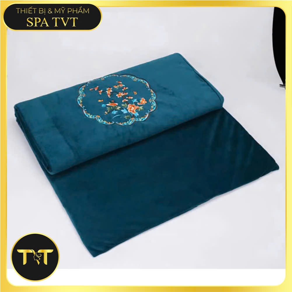 THẢM NGẢI CỨU NHUNG XANH TVT 150x60CM - ĐỆM SƯỞI THẢO DƯỢC, GIỮ ẤM, NGỦ NGON, THƯ GIÃN
