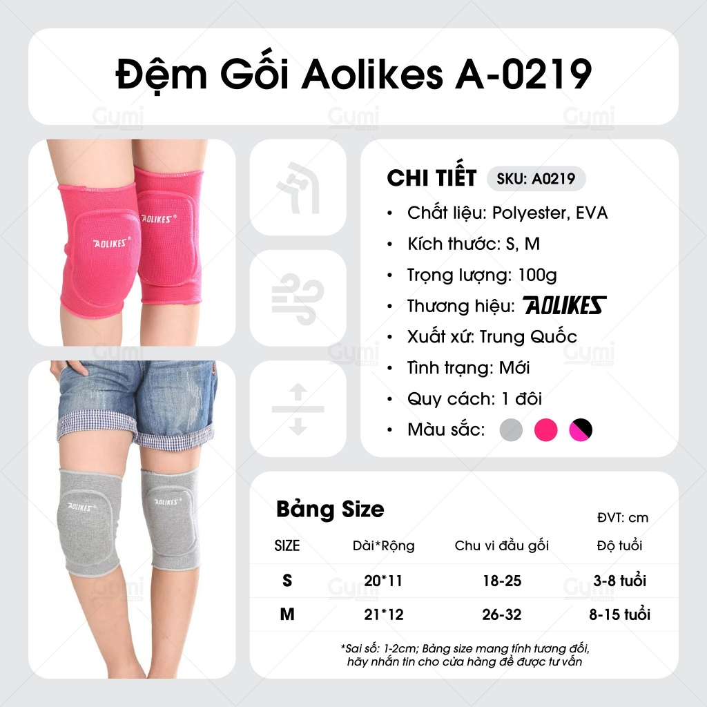 Đệm Gối Trẻ Em Aolikes A-0218 Phù Hợp Tập Nhảy - Bảo Vệ Gối Tránh Chấn Thương - AL0218