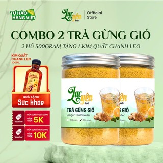 Combo 2 Hũ Trà Gừng Nguyên Chất Rang Mộc Thủ Công Lạc Yên Foods, Kèm Quà Tặng