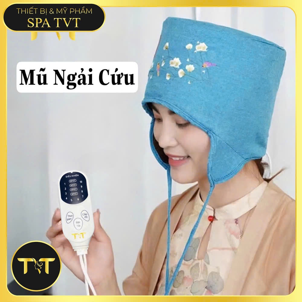 MŨ NGẢI CỨU TVT, MŨ DƯỠNG SINH CHƯỜM NÓNG THẢO DƯỢC, GIỮ ẤM ĐẦU, THƯ GIÃN VÀ CHĂM SÓC SỨC KHỎE