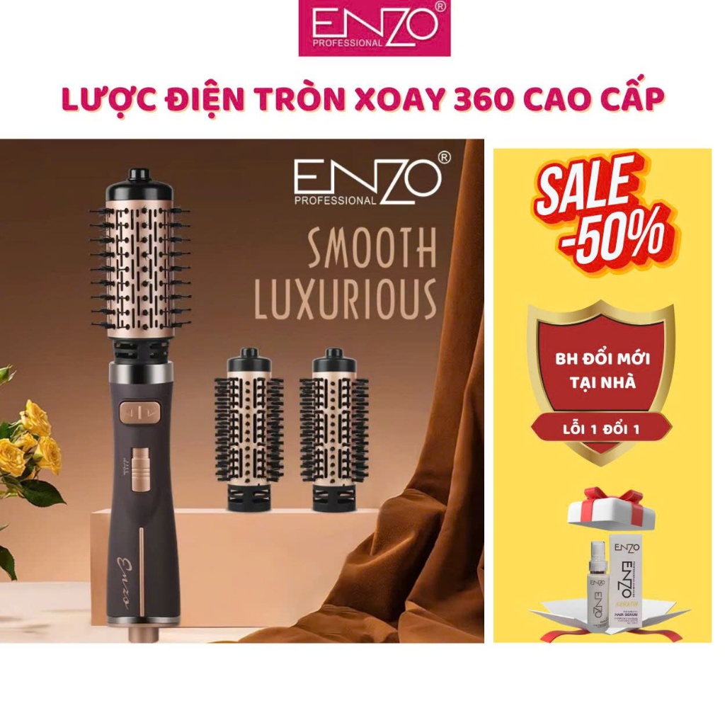 Ảnh Lược điện ENZO 743 thương hiệu ITALIA xoay 360 độ tự động đảo 2 chiều, 4in1 bh 5 năm 1