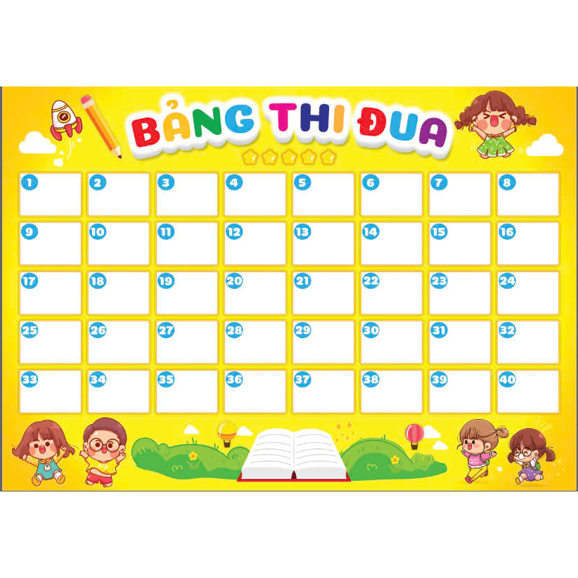 BẢNG THI ĐUA 40 HS