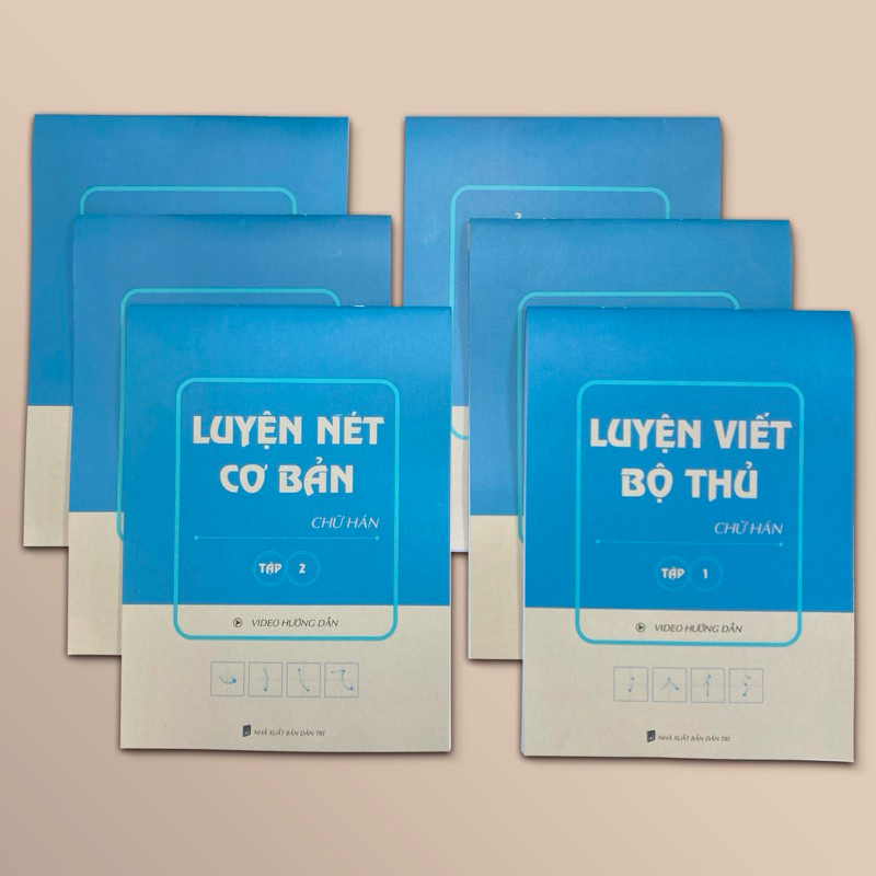 Ảnh COMBO 6 VỞ GIẤY LUYỆN VIẾT CHỮ HÁN, CÁC NÉT CƠ BẢN, BỘ THỦ TIẾNG TRUNG(tặng bút) 2