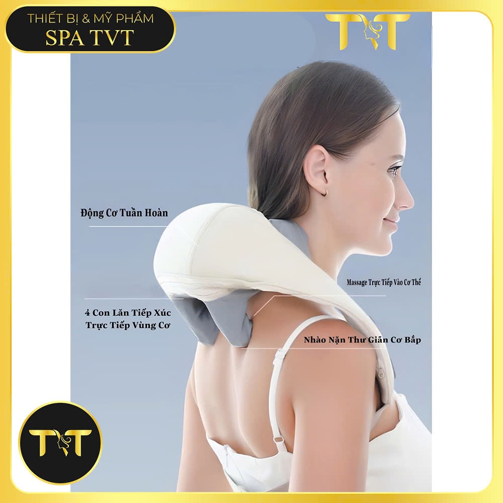 Đai Massage Cổ Vai Gáy, 8 Đầu Massage Mô Phỏng Bàn Tay, Thư Giãn Cơ Bắp, Giảm Căng Mỏi