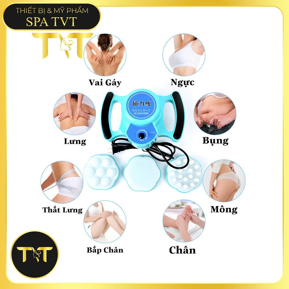 Đầm Rung MINI GX Xanh (G5 mini) Giảm Béo Body, Đánh Tan Mỡ Bụng Đùi Bắp Tay, Massage Thư Giãn