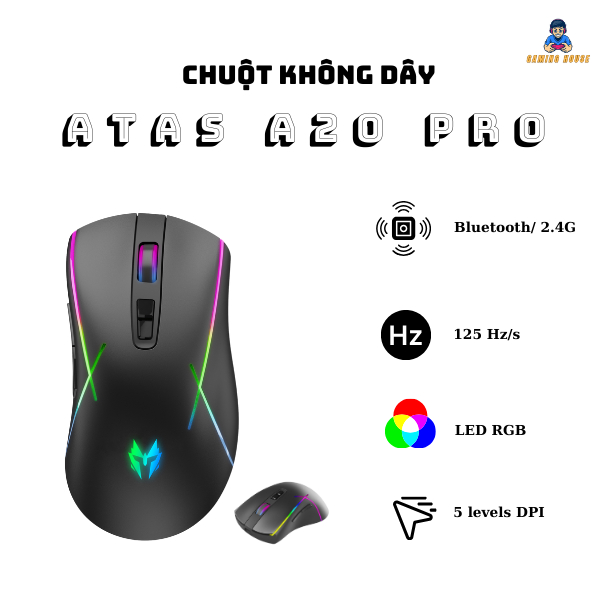 Chuột gaming không dây ATAS A20